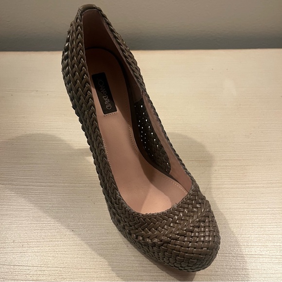 2/$50 Joan & David Woven Leather Heels Pumps Stilettos 5.5 5 1/2 - Picture 8 of 9